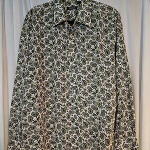 Men’s Paisley Print Dress Shirt size large